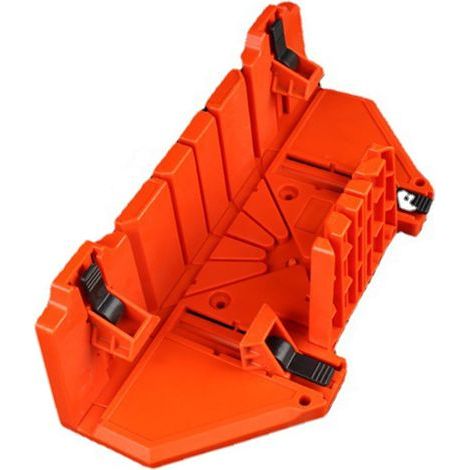 Boîte de rangement pour scie à onglets ABS multifonction, 22,5°/45°/90°, avec système de fixation pour travaux de menuiserie (1/5)