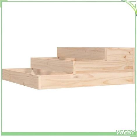 Jardinière - FAFEICY - 823906 - Bois de pin massif - Conception 3 profondeurs - 78x78x27 cm (1/5)