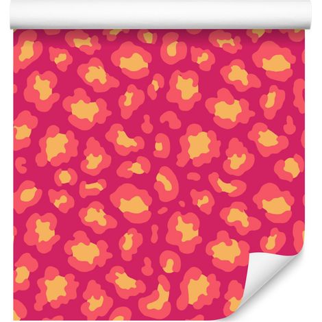 Papier peint peau rose orangée, rose, corail et pêche 50x1000 cm (1/4)