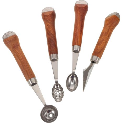 Ensemble de 4 pièces en bois et acier inoxydable (1/5)