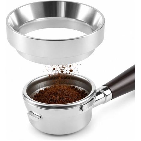 Anneau doseur à café avec entonnoir magnétique pour expresso, réduit les éclaboussures et pertes de café, accessoire pour barista et usage domestique (1/5)