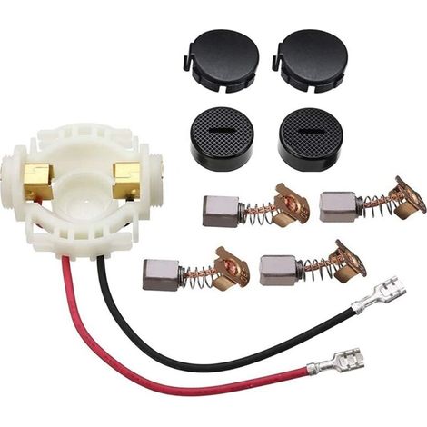 Gruppo portaspazzole in carbonio, compatibile con bianco e nero, ricambio per motore elettrico (1/4)