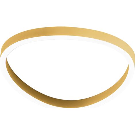 Ecaris P/P Lampada a soffitto 38W+8W LED 2200-2300lm CCT 3000K/4000K Dimmerabile in Alluminio Oro Spazzolato - Gealuce (1/3)