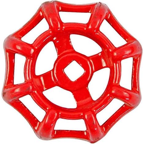Vanne à bille à volant en fer, vanne d'arrêt, partie supérieure du tuyau d'eau, poignée 6x6 mm, 50 g (rouge) (1/5)