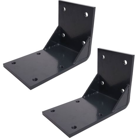 [NEUWERTIG] 2er-Set Deckenadapter für Kassetten-Markise HHG-438 H123, Deckenmontage Halterung Adapter anthrazit (1/5)