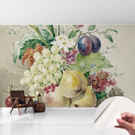 Fotomurale adesivo stickers - per camera da letto - per corridoio - decorazione casa moderna Fiori e frutti 416x254 cm (1/5)