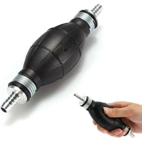 Pompe à main pour conduite de carburant de 8 mm, pompe à main, pompe de transfert de carburant liquide, pompe d'aspiration, universelle, adaptée à l'essence, à l'huile moteur, au diesel, noire-DOU