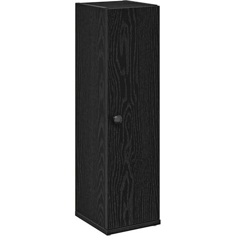 Maison Exclusive - Mueble de baño con portarrollos negro 20,5x22x