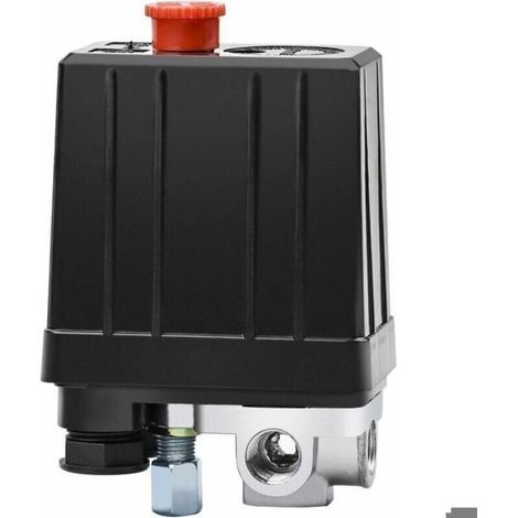 Pressostat de compresseur d'air - - 4 sorties - 90-120 PSI - 240 V - 82x52x127 mm - Tuyau d'échappement 6 mm (1/4)