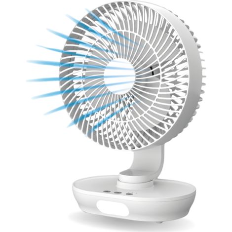 VENTEO - Ventilateur Portable  Ventilateur et Climatiseur Mobile Rechargeable  Oscillant 150° Rafraichisseur d'Air Sans Fil pour Intérieur et Extérieur