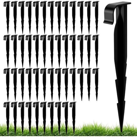 50 Pieces Ground Anchor for Watering Pipe, Ground Anchor Drip Irrigation Ground Anchor Hooks for Irrigation Pipes Fixing Pegs for Drip Line (1/5)