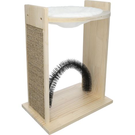 Arbre à Chat - Jouet Chat - Arbre à griffer Beige - Hamac - Tapis en sisal - Arche de Massage - 48 x 29,5 x 62 cm