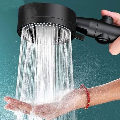 Hochdruckdusche mit 5 Strahlarten, Handbrause, Ein-/Ausschalter. Wassersparend. – AquaForge (1/5)