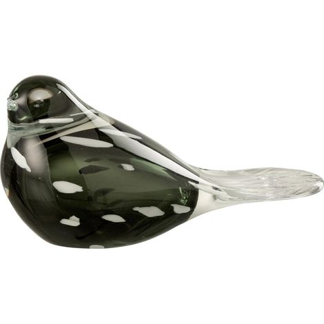 Statuette Oiseau en Verre "Gavin" 21cm Noir (1/2)
