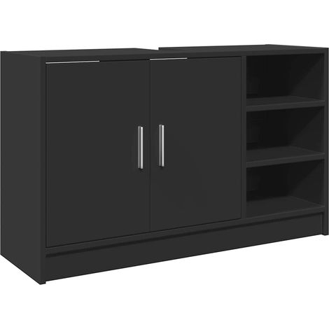 Maison Exclusive - Mobile Lavabo Nero 90x29x55 cm in Truciolato