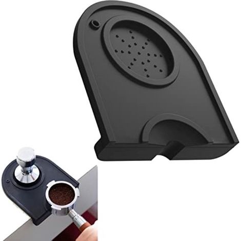 Tapete prensador de café - Tapete de silicona para prensar café espresso - Herramienta antideslizante para baristas - 12,5 x 14 x 0,6 cm (1/5)