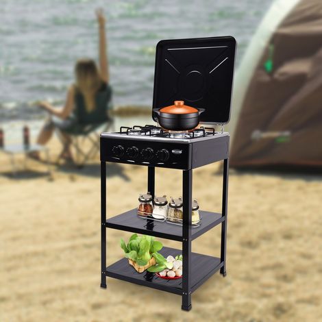 Cuisinière à gaz naturel à 4 brûleurs Cuisinière de camping extérieure à gaz autonome (1/5)