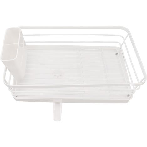 Égouttoir à vaisselle moderne grande capacité, résistant à la rouille, gain de place avec plateau d'égouttage pour plan de travail de cuisine, 39,5x23,5x14,5 cm / 15,6x9,3x5,7 pouces (1/5)