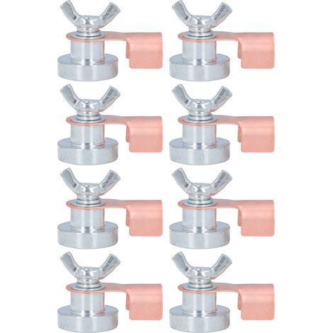 Set mit 8 magnetischen Erdungsklemmen für Schweißarbeiten, tragbarer Metallschweißständer, Erdungsklemmen für Schweißzubehör, Größe S 3 cm / 1,2 Zoll (1/5)