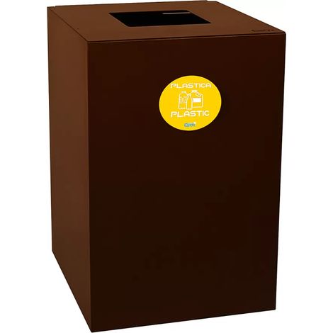 Raccoglitore differenziata 100 litri acciaio colore corten (1/5)