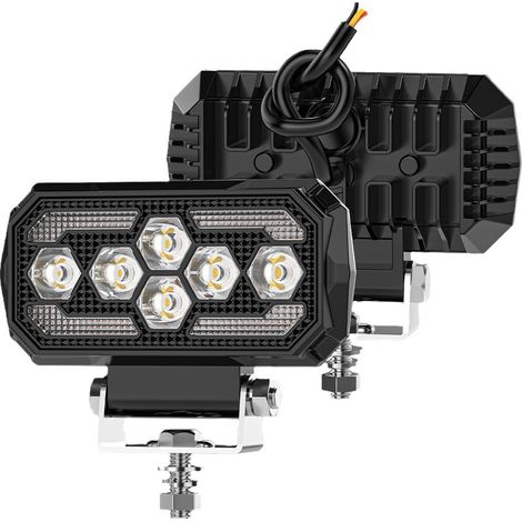 phare de travail LED 30W 9-80V 3000 Lumens phare LED IP68 étanche 5 pouces phare longue portée led pour excavatrices, tracteurs, remorques, ATV, camions, véhicules tout-terrain, motos (1/4)