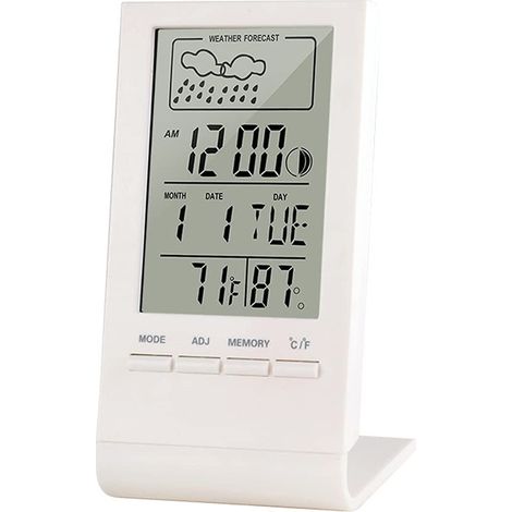 Numerisches Thermo- und Hygrometer, stationäres Innen-/Außenmessgerät, automatischer elektronischer Temperatur- und Luftfeuchtigkeitsmesser (1/5)