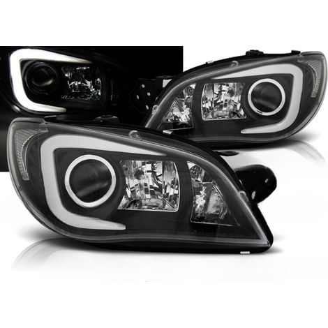 Paire Feux Phares Subaru Impreza GD de 2006 a 2007 Xenon Daylight noir-27361830 (1/3)