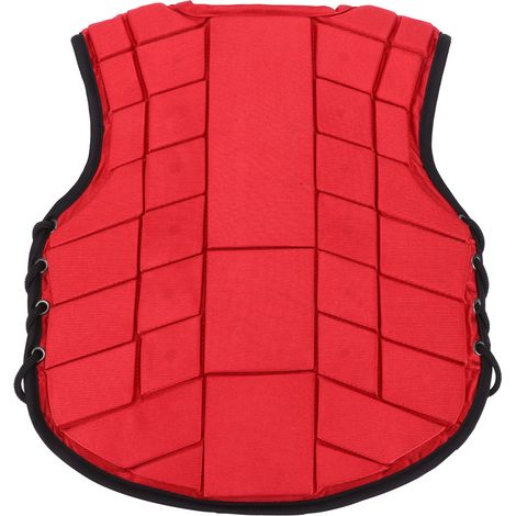Gilet d'équitation enfant rembourré en mousse, équipement de protection pour l'équitation, rougeCS (1/5)