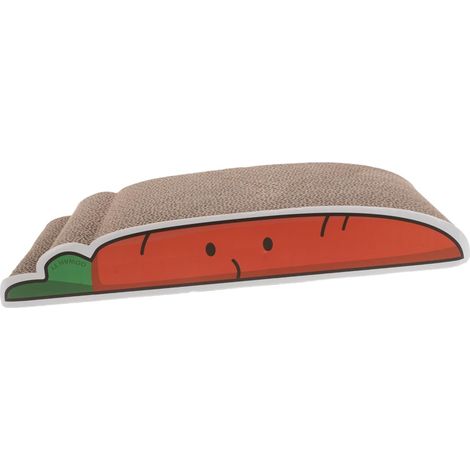 Griffoir Chat Carton Ondulé Résistant Intérieur Tapis Grattoir Forme Légume (1/5)