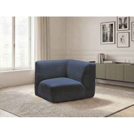 BOBOCHIC - Petit angle pour canapé modulable ANDA tissu chenille Bleu foncé (1/5)