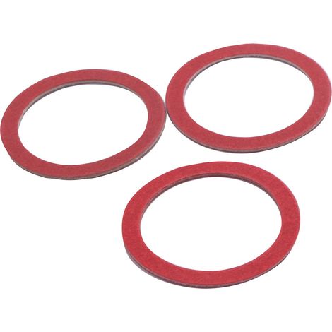 Junta de fibra roja para agua caliente/fría para conexión QUICK PLOMBERIE 1'1/2 (x3)