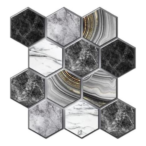 Selbstklebende 3D-Wandaufkleber, Dicke 0,4 cm (Packung mit 30 x 30 cm)