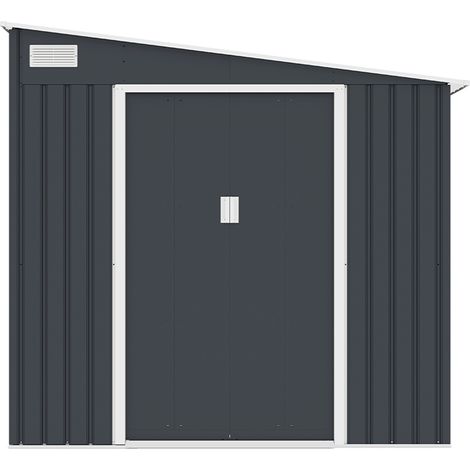 Cabane en métal pour jardin porte outils 214x257x193cm Ostuni