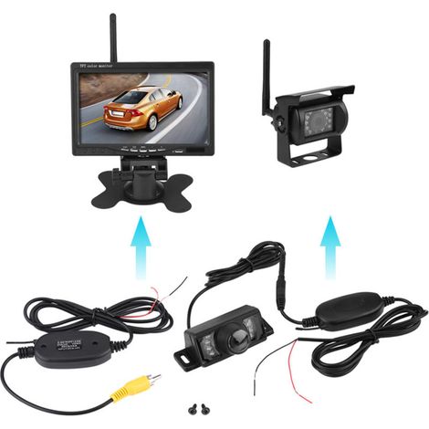 [JAMAIS UTILISÉ]7pcs IR LED Night Version Car Reverse Backup Camera Wireless RCA Video Transmitter Receiver (1/4)