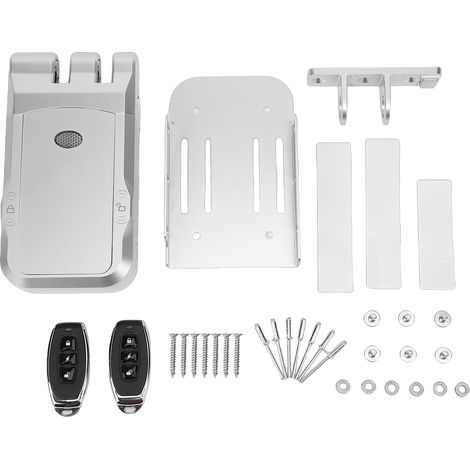 Serrure électronique sans clé Modèle 026 Alliage de zinc Argentée avec télécommande (1/5)