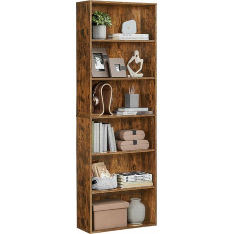 Libreria marrone con 6 ripiani (1/5)