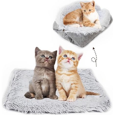 Letti per gatti, letti per cani di piccola taglia, tappetini autoriscaldanti per gatti e cani, cuscini per animali domestici lavabili, caldi e soffici, cuscini rilassanti, noi (1/5)