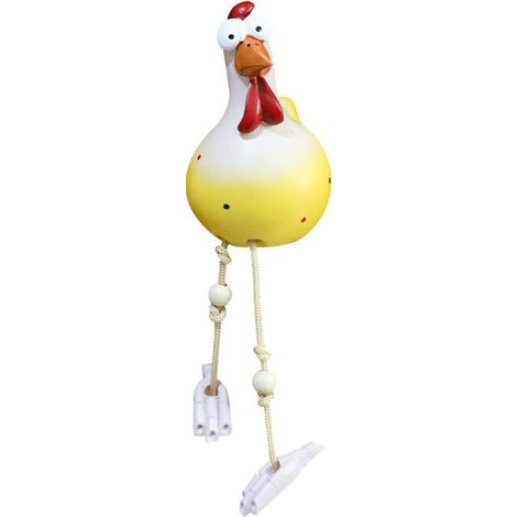 Poule Decorative Jardin, Sculptures et Statues de Jardin Decoration Exterieur Jardin, Poulet en Résine Drôle Décoration de Jardin en Forme de Poule Figurine Animaux Sculpture (Jaune) (1/5)