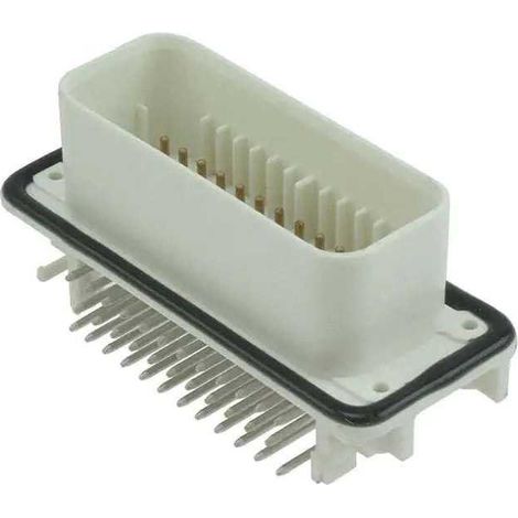 Connettore AmpSeal femmina 35 vie bianco PCB 90° pin dorati