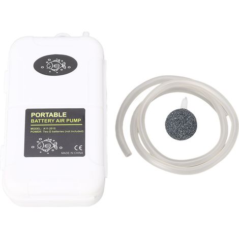 GARRYFIZH Pompe à oxygène d'aquarium 5W, aérateur d'air Portable avec tuyau de 0.6m pour réservoirs de pêche en plein Air