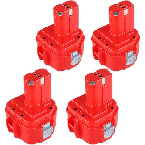 4Pack 12V 4.8Ah pour Makita Batterie PA12 Makita 12V Batterie 1220 1222 1233 1200 1234 1235 1235B 1235F 1235A 192696-2 192698-8 192598-2 192681-5 192698-A 193138-9 193157-5