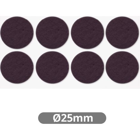 Set 8 fieltros adhesivos redondos Ø25mm Marron GSC 003802759 (1/3)