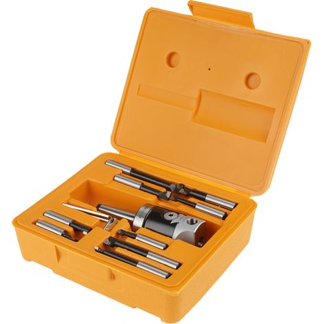 Jeu de 1 tête d'alésage MT2 M10 F1-12 50mm avec 9 barres d'alésage 12mm pour fraiseuse, accessoires de perçage précis, outils de tournage acier, kit complet. (1/5)