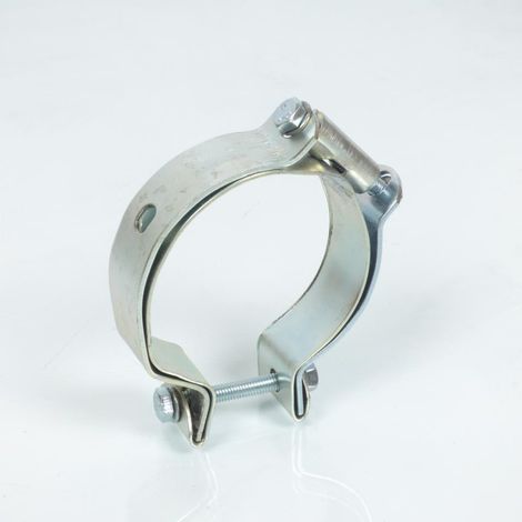 Collier de pot d'échappement à double fixation pour mobylette (1/3)