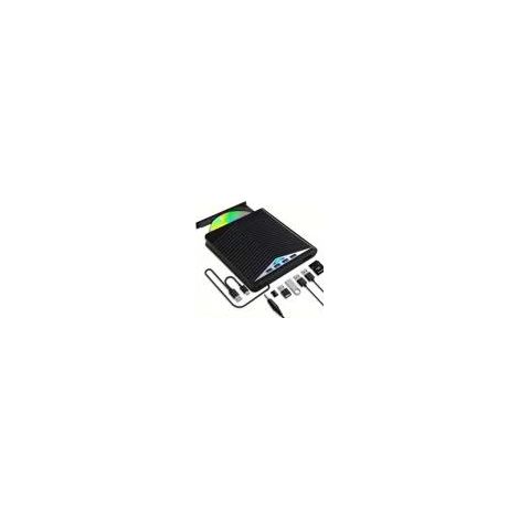 Lecteur DVD externe 7 en 1, USB 3.0 Type-C, graveur DVD avec 4 ports USB et 2 emplacements pour cartes TF/SD (1/4)