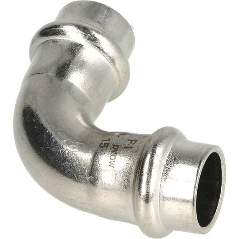 Coude 90° à sertir en inox FF22 mm profil V