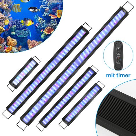 Jiubiaz Lampada LED colorata per acquario con supporto e timer, illuminazione decorativa, 10W (1/5)