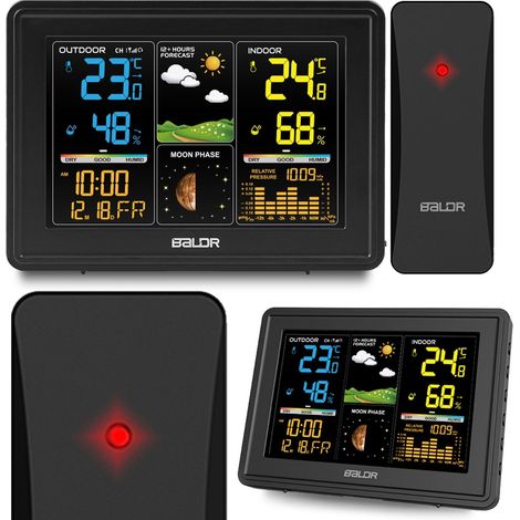 Weather station with display BD-907 black (1/5)