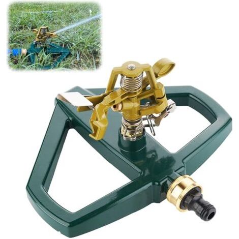 Arroseur rotatif à 360° pour pelouse - Grandes et petites surfaces - Arroseur automatique de jardin avec base à pointes - Arrosage de jardin - Systèmes d'irrigation (1/5)
