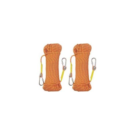 2-teiliges Statikseil, 8 mm Nylon, 1000 kg Bruchlast, wasserdicht, für Camping und Outdoor-Rettungseinsätze (1/5)